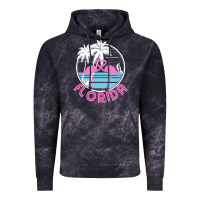 Cloud Black Hot Trend Florida Pink Flamingo Heart 80S Retro Vintage Style Vintage Hoodie - lanVoArt