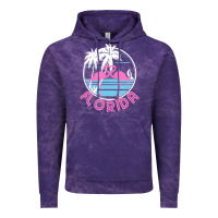 Hot Trend Florida Pink Flamingo Heart 80s Retro Vintage Style Vintage Hoodie | Teevron