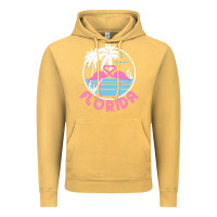 Vintage Mustard Hot Trend Florida Pink Flamingo Heart 80S Retro Vintage Style Vintage Hoodie - lanVoArt