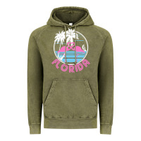 Vintage Olive Hot Trend Florida Pink Flamingo Heart 80S Retro Vintage Style Vintage Hoodie - lanVoArt