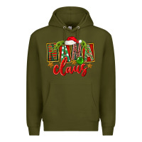 Army Green christmas nana claus Premium Hoodie - FaDigitalArtStudio