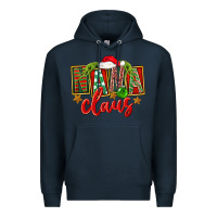 Navy christmas nana claus Premium Hoodie - FaDigitalArtStudio
