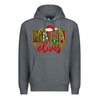 Rock christmas nana claus Premium Hoodie - FaDigitalArtStudio