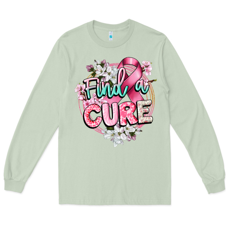 Find A Cure Cancer Awareness Long Sleeve Tee by CowGirlArtShop | Teevron