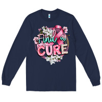 Navy find a cure cancer awareness Long Sleeve Tee - CowGirlArtShop
