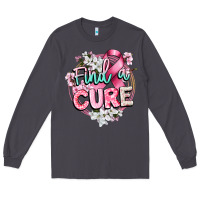 Smoke find a cure cancer awareness Long Sleeve Tee - CowGirlArtShop