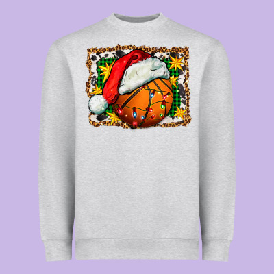 Basketball Christmas Heavyweight Sweatshirt Designed By Fadigitalartstudio