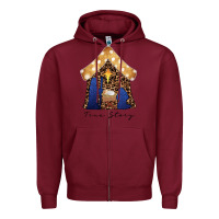 Burgundy True Story Black Zipper Hoodie - CowhideDigitalArt