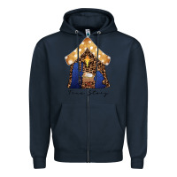 Navy True Story Black Zipper Hoodie - CowhideDigitalArt