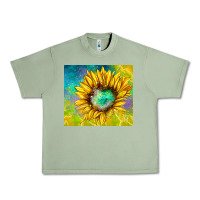 Oil Green sparkling sunflower Urban Heavy Tee - TumblerDesignByShophia