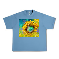 Pebble Blue sparkling sunflower Urban Heavy Tee - TumblerDesignByShophia