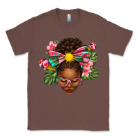 Chestnut Afro Woman Summer Classic Tee - texasbilliewilder