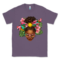Lavender Afro Woman Summer Classic Tee - texasbilliewilder