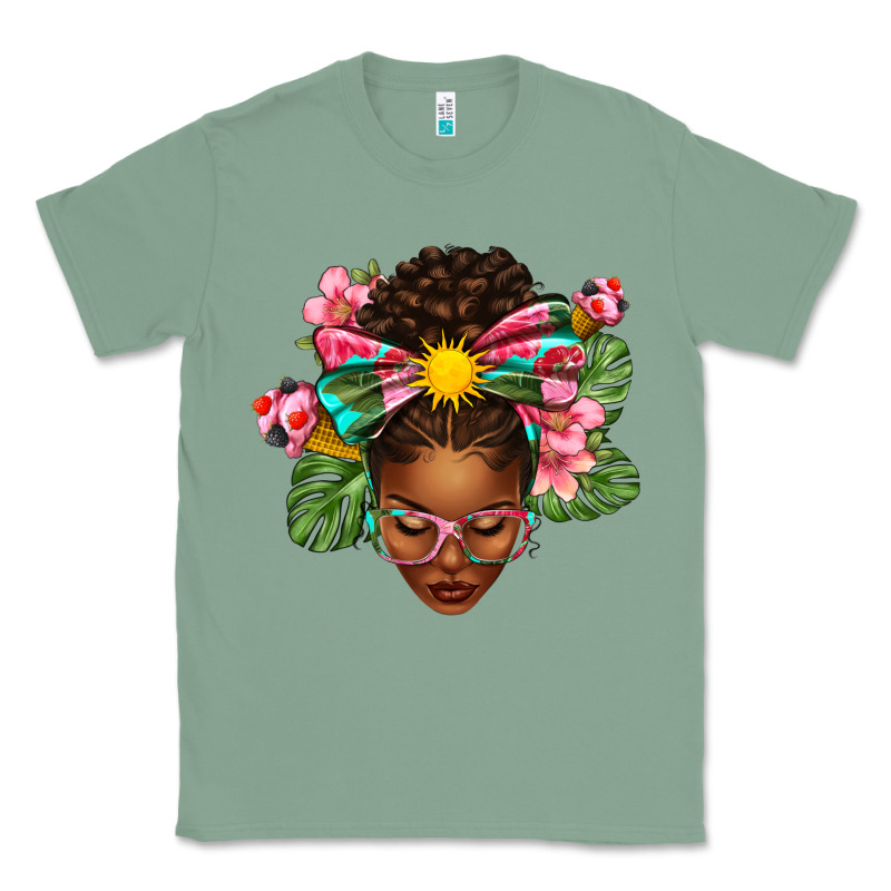 Afro Woman Summer Classic Tee by texasbilliewilder | Teevron