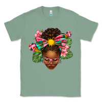 Sage Afro Woman Summer Classic Tee - texasbilliewilder
