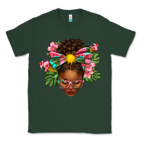 Sports Green Afro Woman Summer Classic Tee - texasbilliewilder