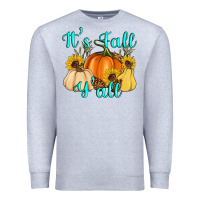 Heather Grey it's fall y'all Premium Sweatshirt - Artiststas
