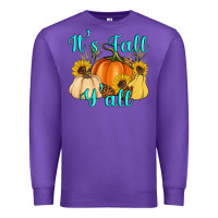 Purple it's fall y'all Premium Sweatshirt - Artiststas