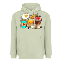 Matcha Breakfast Coffee Cups Heavyweight Hoodie - Artiststas