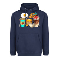 Navy Breakfast Coffee Cups Heavyweight Hoodie - Artiststas