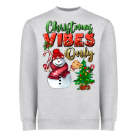 Heather Grey christmas vibes only Heavyweight Sweatshirt - BundleAndBundleShop