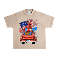 French Oak farm truck,america flag Urban Heavy Tee - JahusDesignShop