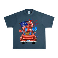 Midnight Navy farm truck,america flag Urban Heavy Tee - JahusDesignShop