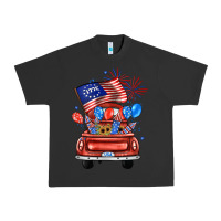 Pigment Black farm truck,america flag Urban Heavy Tee - JahusDesignShop
