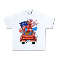 White farm truck,america flag Urban Heavy Tee - JahusDesignShop