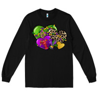 Black mardi gras hearts Long Sleeve Tee - CowGirlArtShop