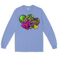 Colony Blue mardi gras hearts Long Sleeve Tee - CowGirlArtShop