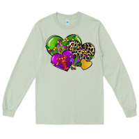 Matcha mardi gras hearts Long Sleeve Tee - CowGirlArtShop