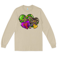 Mushroom mardi gras hearts Long Sleeve Tee - CowGirlArtShop