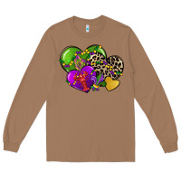 Toasted Coconut mardi gras hearts Long Sleeve Tee - CowGirlArtShop