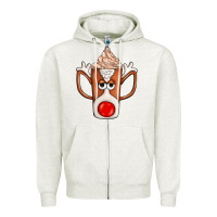 Oatmeal Heather Coffee  Animal Zipper Hoodie - CowhideDigitalArt
