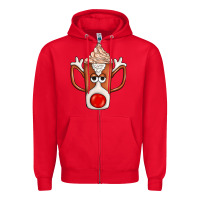 Red Coffee  Animal Zipper Hoodie - CowhideDigitalArt