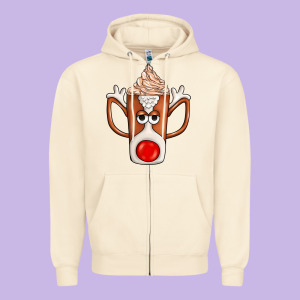 Coffee  Animal Zipper Hoodie Designed By Cowhidedigitalart