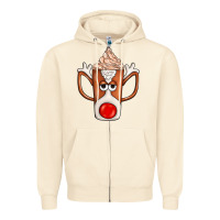 Sandshell Coffee  Animal Zipper Hoodie - CowhideDigitalArt