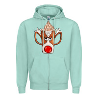 Seafoam Coffee  Animal Zipper Hoodie - CowhideDigitalArt