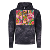 Cloud Black peace love hippie daisy Vintage Hoodie - TumblerDesignByShophia