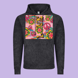 Peace Love Hippie Daisy Vintage Hoodie Designed By Tumblerdesignbyshophia