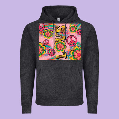 Peace Love Hippie Daisy Vintage Hoodie Designed By Tumblerdesignbyshophia