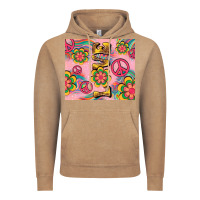 Vintage Coffee peace love hippie daisy Vintage Hoodie - TumblerDesignByShophia