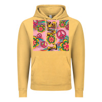 Vintage Mustard peace love hippie daisy Vintage Hoodie - TumblerDesignByShophia