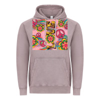 Vintage Zinc peace love hippie daisy Vintage Hoodie - TumblerDesignByShophia