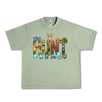 Oil Green The hunt is on with eggs Easter Day Urban Heavy Tee - HowdyJamesFarm