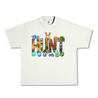 Pistachio The hunt is on with eggs Easter Day Urban Heavy Tee - HowdyJamesFarm