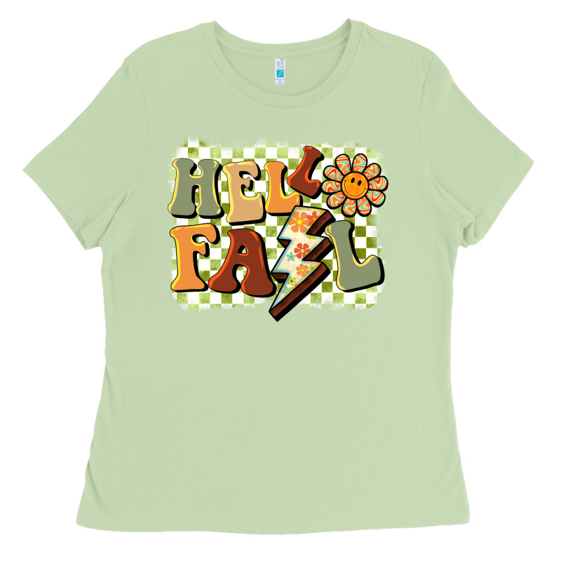 Groovy Hello Fall Ladies Tee by BarkalooDesign | Teevron