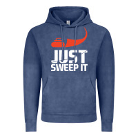 Vintage Denim just sweep it! funny curling sports gift hoodie Vintage Hoodie - lanVoArt