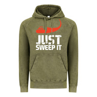 Vintage Olive just sweep it! funny curling sports gift hoodie Vintage Hoodie - lanVoArt